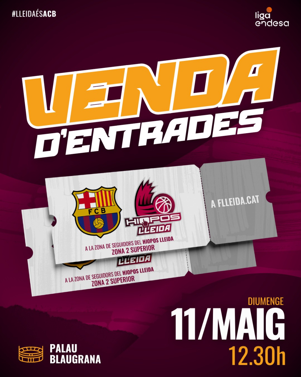 ENTRADA-J31  FC BARCELONA- HIOPOS LLEIDA 