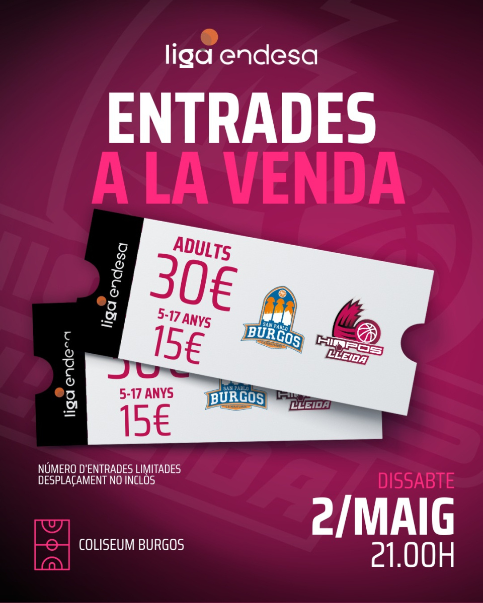 ENTRADA ADULTO  BURGOS - HIOPOS LLEIDA